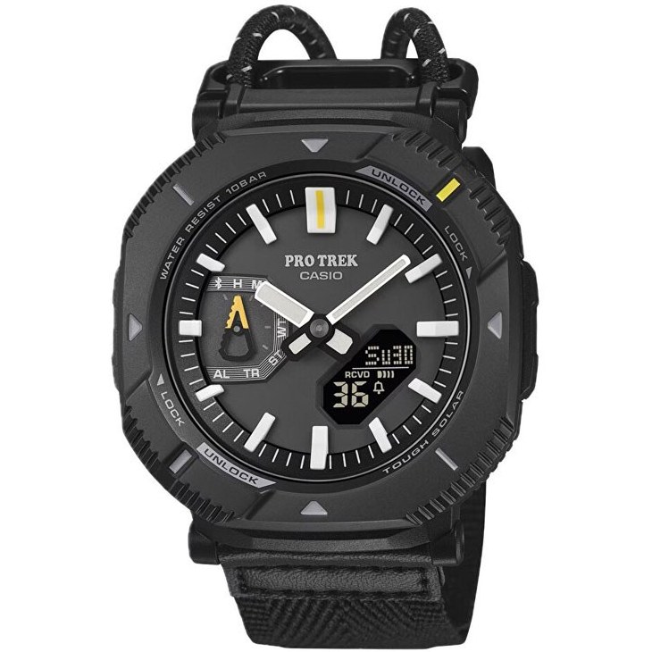 ساعت مچی جی شاک کاسیو پرو ترک برزنتی مشکی کد1 Casio Protrek