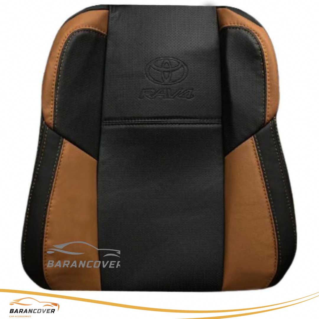 روکش صندلی تویوتا رافور RAV4 2013-2018 چرم رنگ مشکی مارون