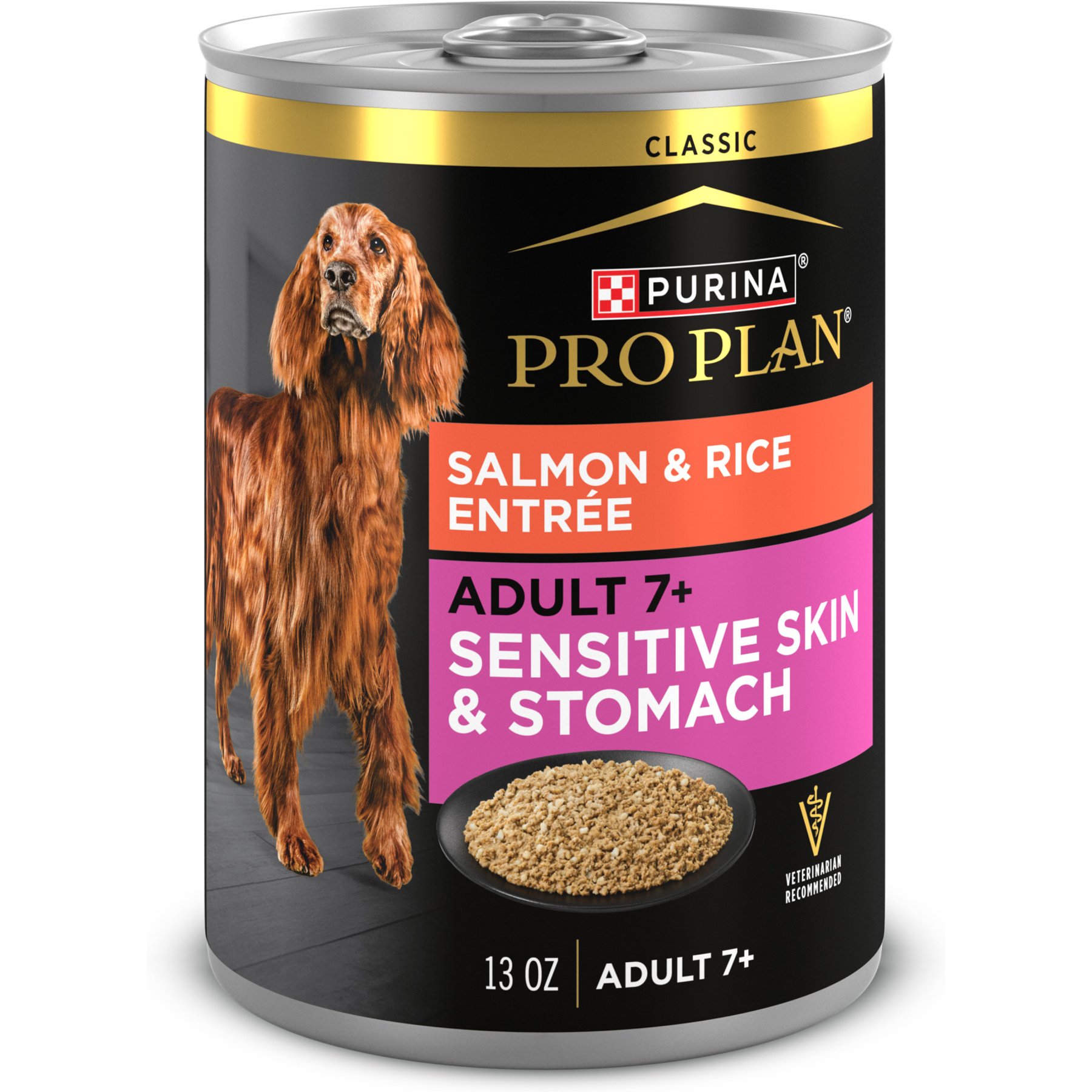 کنسرو پته پورینا پرو پلن سگ مسن سنسیتیو کلاسیک سالمون و برنج ۱۲ عدد ۳۶۹ گرمی | Purina Pro Plan Sensitive Senior Classic Salmon & Rice 12x13oz