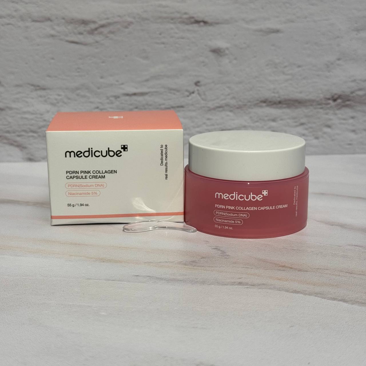 کرم کپسولی کلاژن و PDRN مدی کیوب ضد چروک و روشن کننده 55 میل Medicube PDRN Pink Collagen Capsule Cream