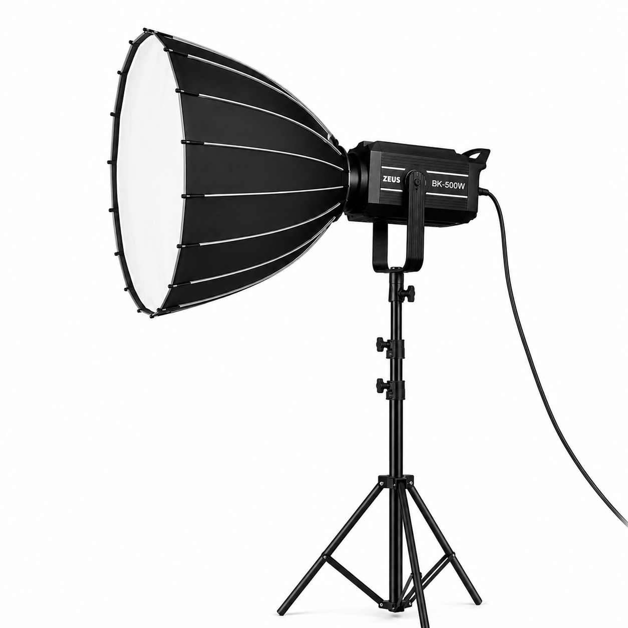ست نورپردازی Zeus BK-500W به همراه پارابولیک و سه پایه | پکیج حرفه ای تولید محتوا