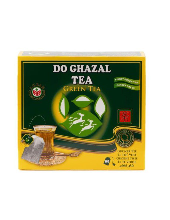 چای سبز کیسه ای دو غزال اصل 100 عددی Do Ghazal Tea