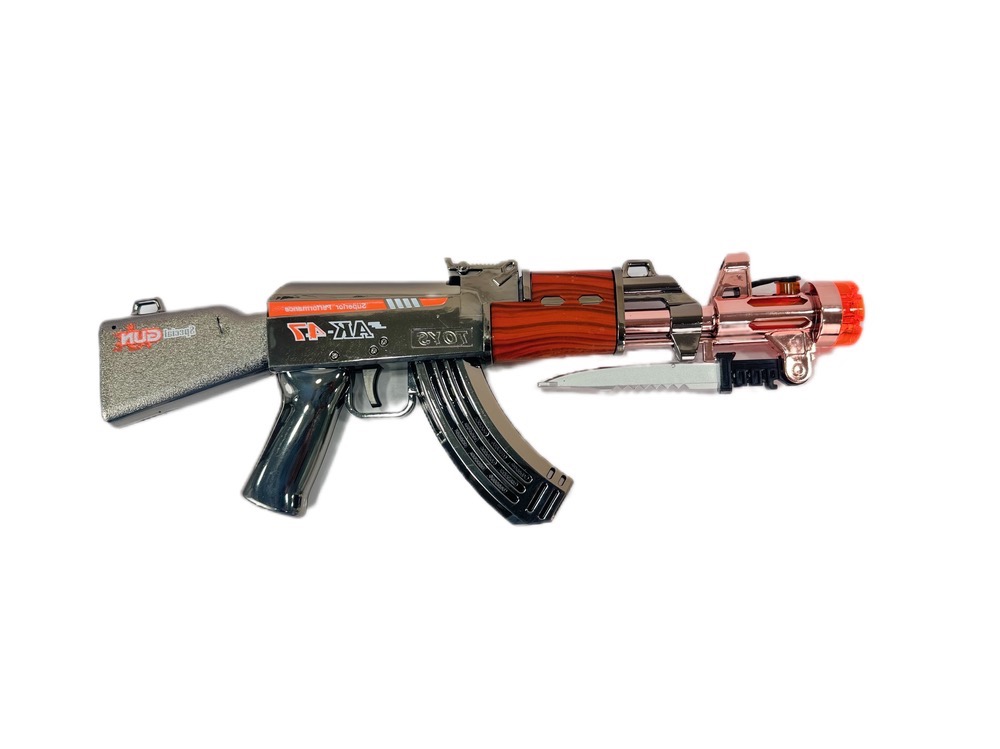 اسباب‌بازی تفنگ موزیکال و نوری طرح AK-47