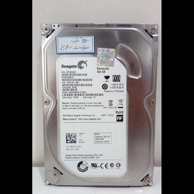 هارد 500 گیگ SEAGATE - سلامت 80 درصد