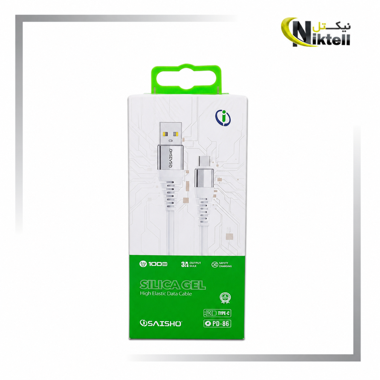 کابل شارژر تایپ سی آی سایشو مدل SAISHO PD-86
