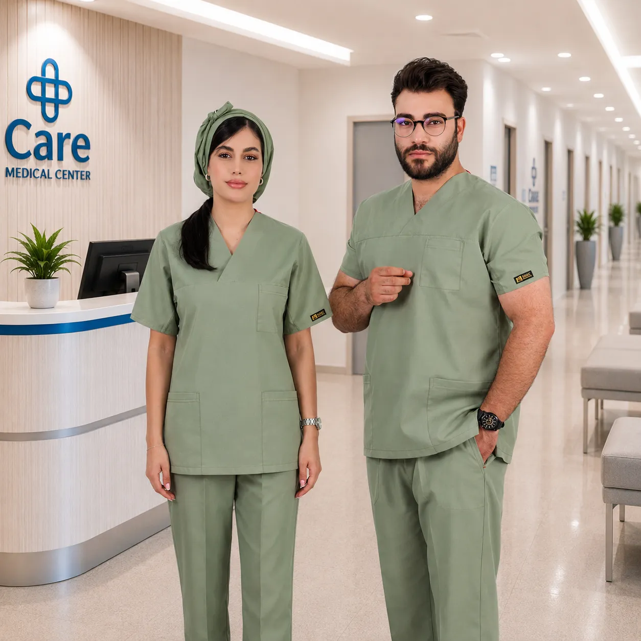 اسکراب شلوار مدل(Cizgi Medical) سبز پسته‌ای