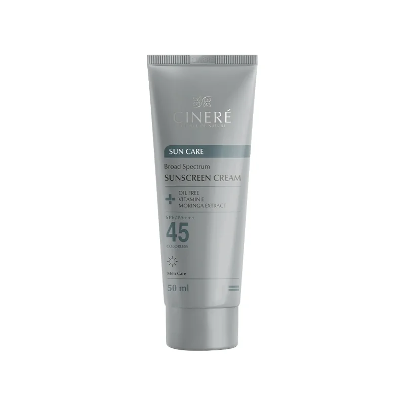 خرید کرم ضد آفتاب مخصوص آقایان سینره SPF45 حجم 50 میلی لیتر