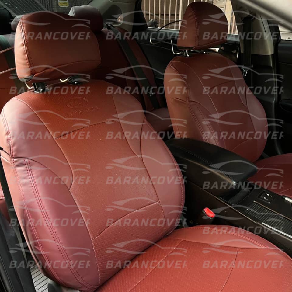 روکش صندلی هیوندای سوناتا وای اف Sonata YF چرم رنگ زرشکی