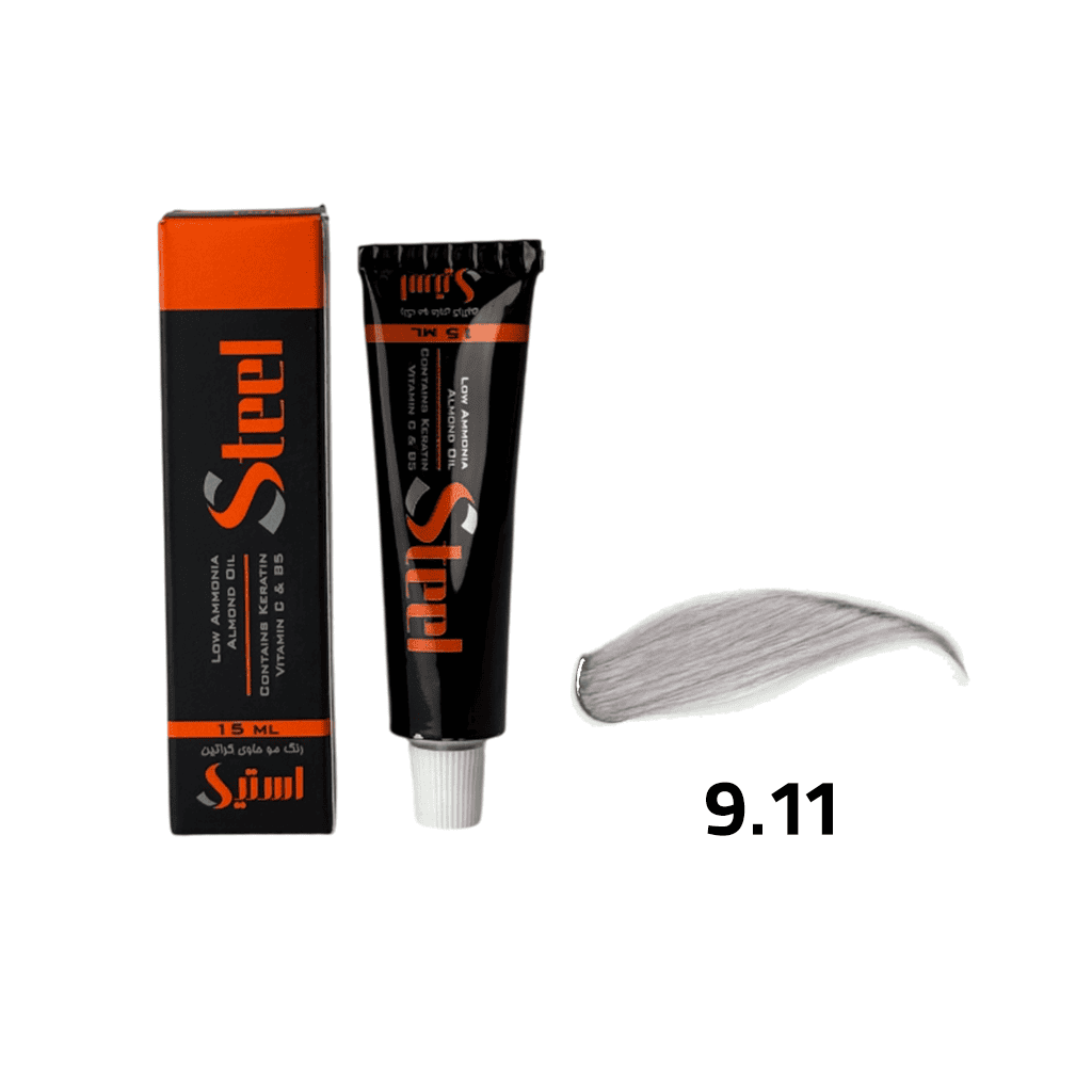 رنگ ابرو استیل شماره 9.11 بلوند خاکستری خیلی روشن