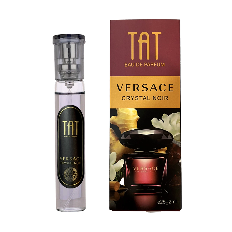 عطر جیبی زنانه تات مدل ورساچه کریستال نویر VERSACE CRYSTAL NOIR حجم 25 میلی لیتر