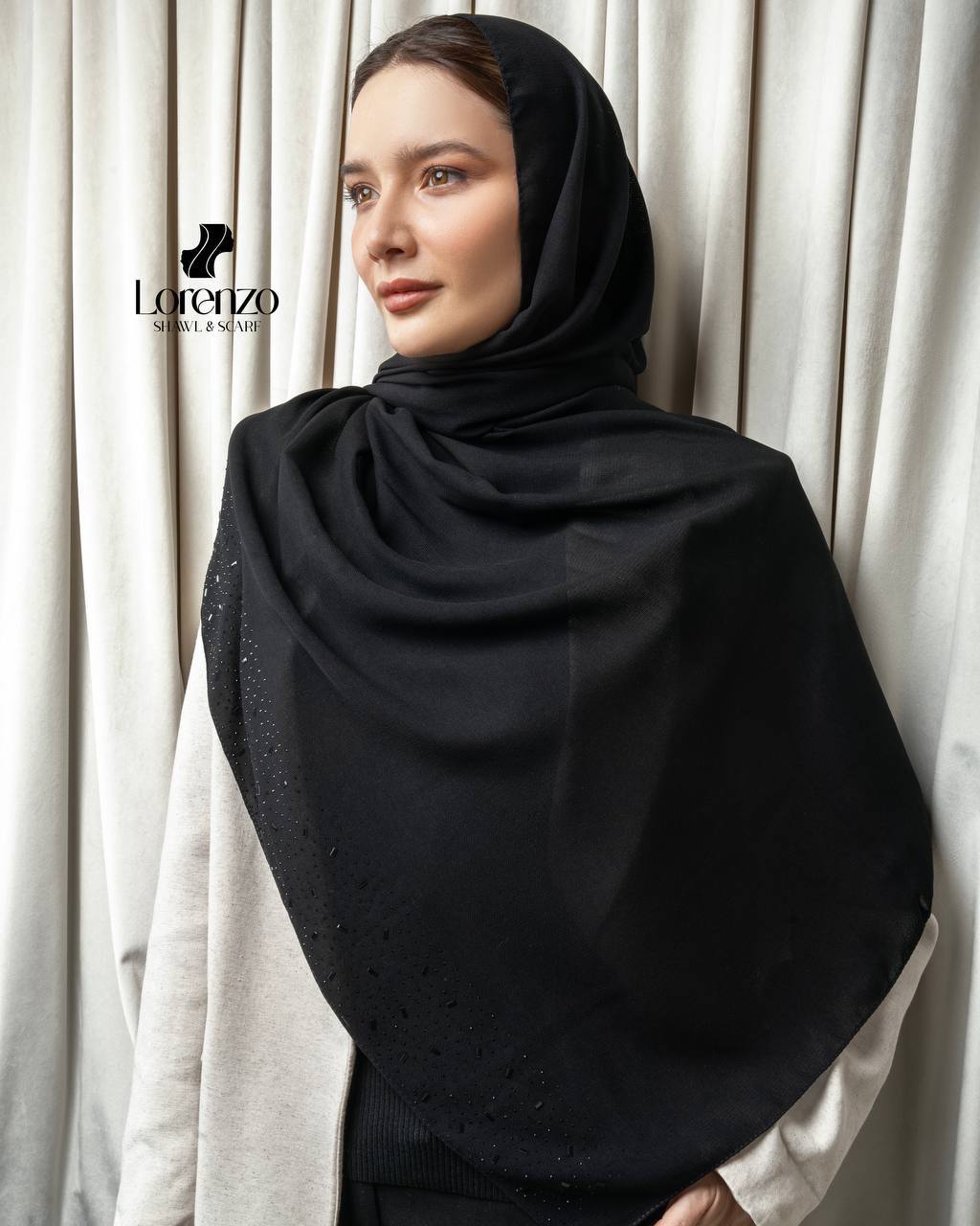 روسری بلک سان دو قالب نگینی