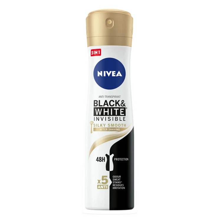 اسپری دئودرانت زنانه نیوآ Nivea مدل Black & White Silky Smooth