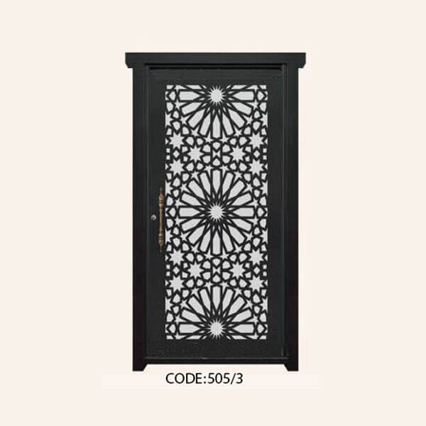 درب یک لنگه فلزی CNC طرح 505