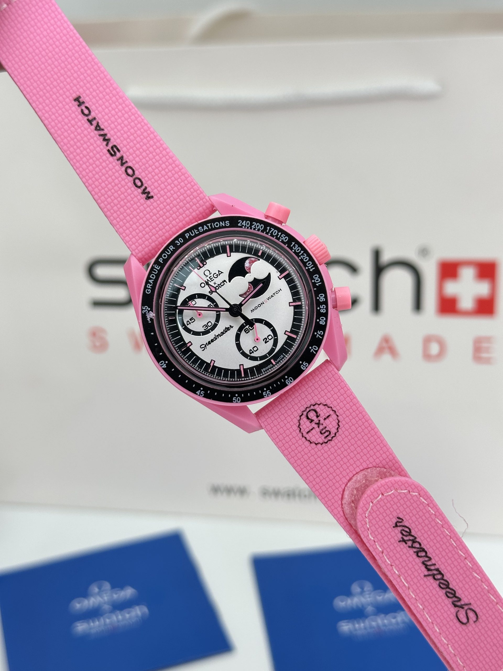 ساعت امگا سواچ MISSION TO THE PINK MOONPHASE 2026