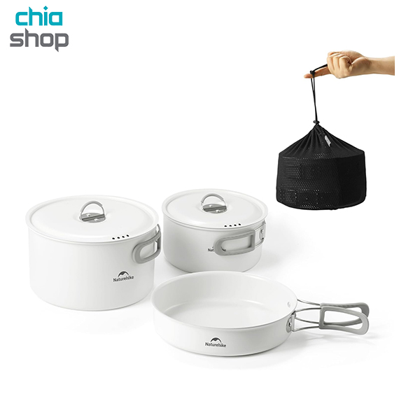 ست قابلمه کمپینگ ۳ تکه نیچرهایک مدل CNK2450CF013
