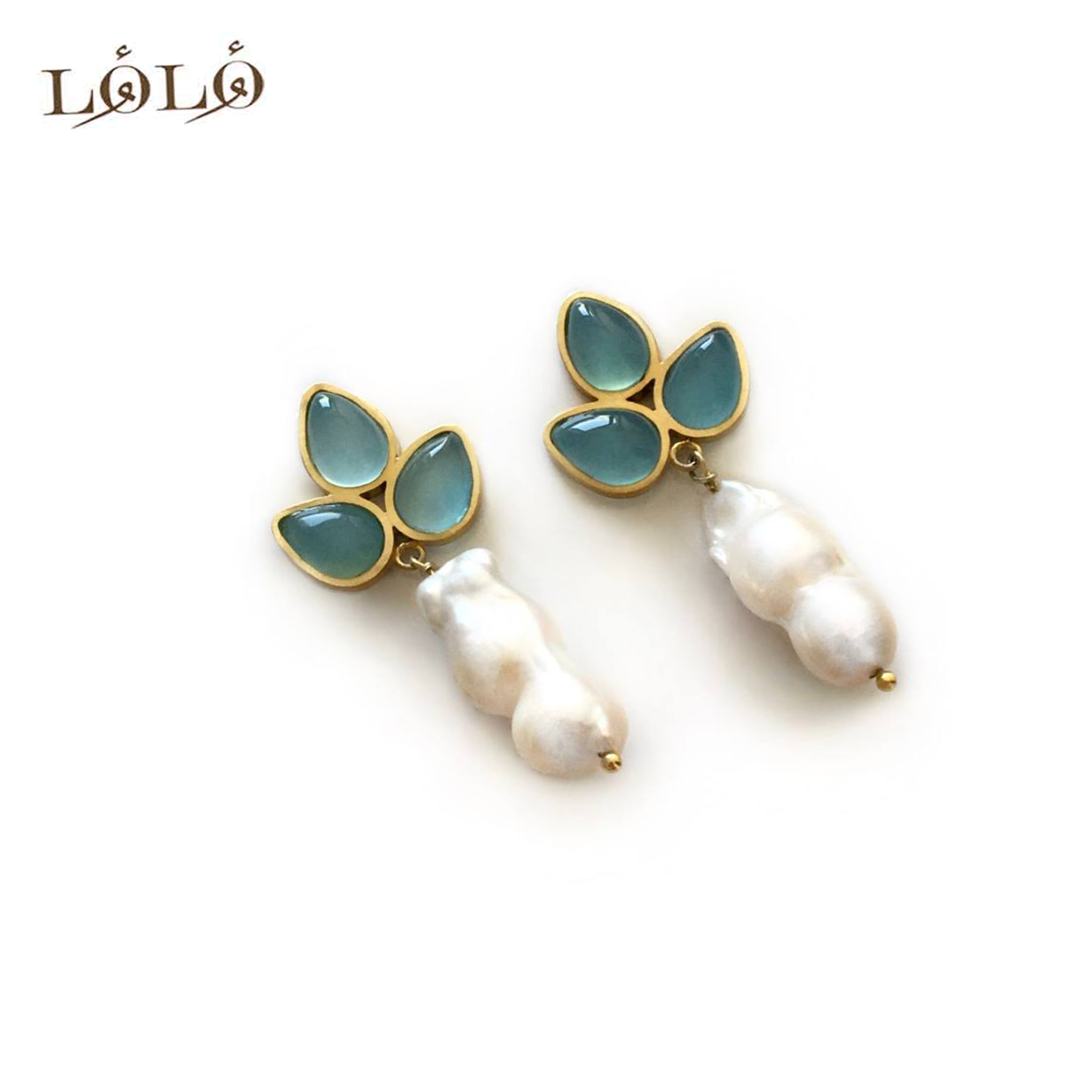 گوشواره عقیق و باروک