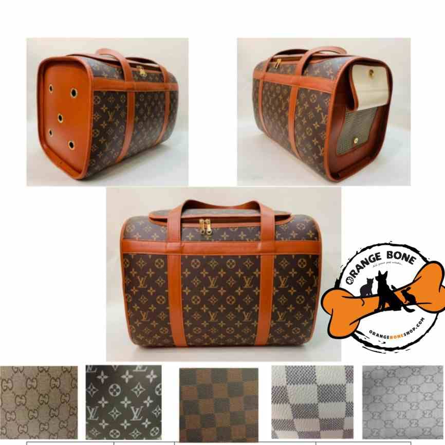 کیف حمل حیوانات طرح چرم سایز L