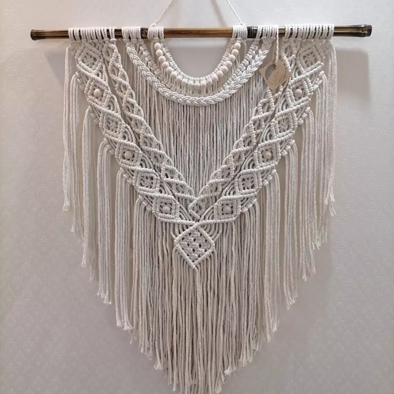 دیوارکوب مکرومه کد 313 برند ریسمونک و رنگ دلخواه