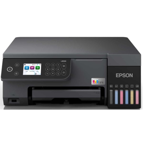 پرینتر چندکاره رنگی جوهرافشان اپسون مدل نو آکبند EcoTank L8100(به همراه جوهر اورجینال)