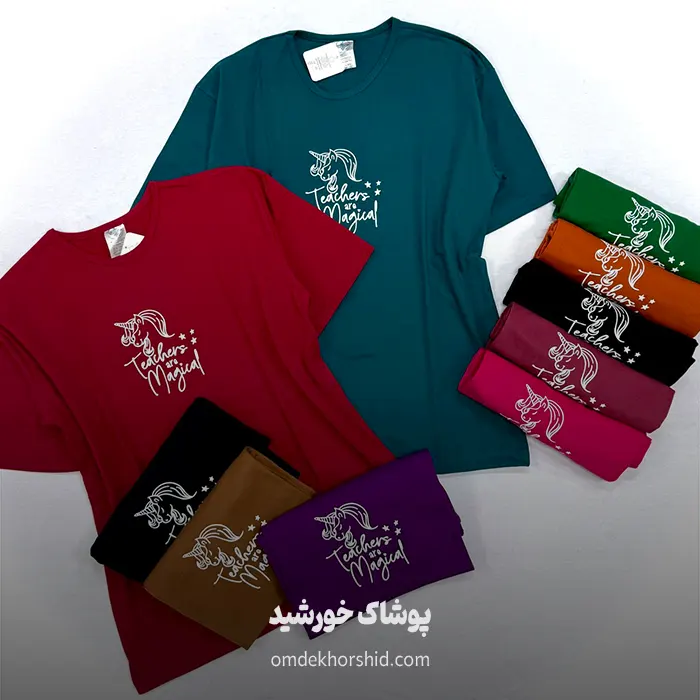 تیشرت پنبه فانتزی سایز۲x