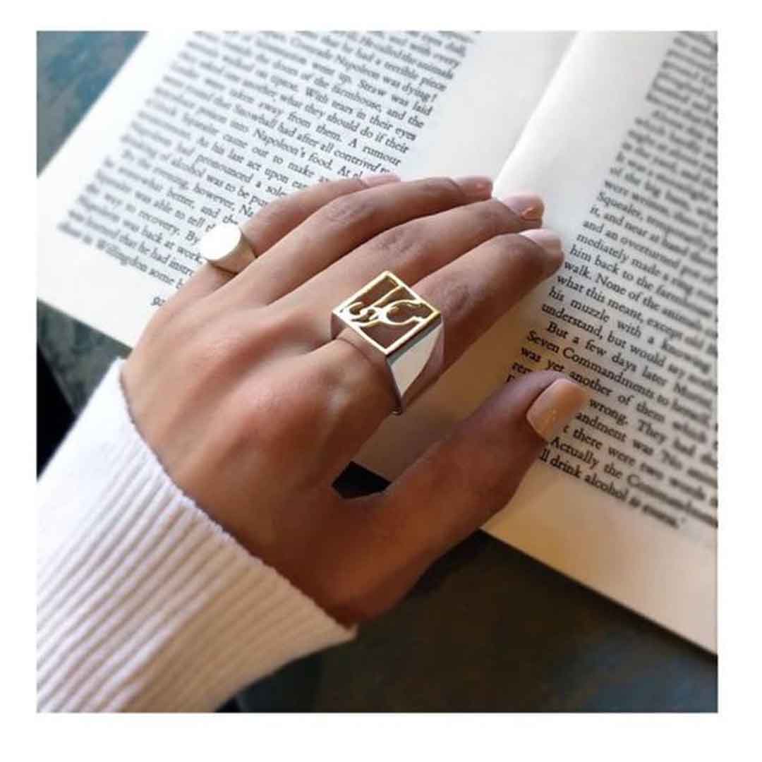 انگشتر نقره طراحی اسم سمیرا