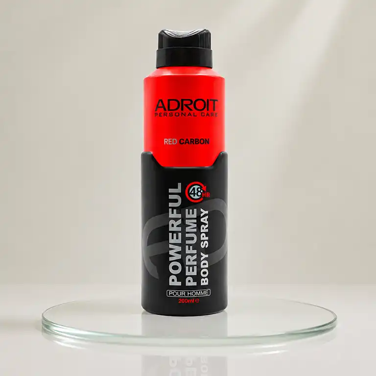 اسپری خوشبو کننده بدن مردانه آدوریت مدل Red Carbon حجم 200 میلی لیتر