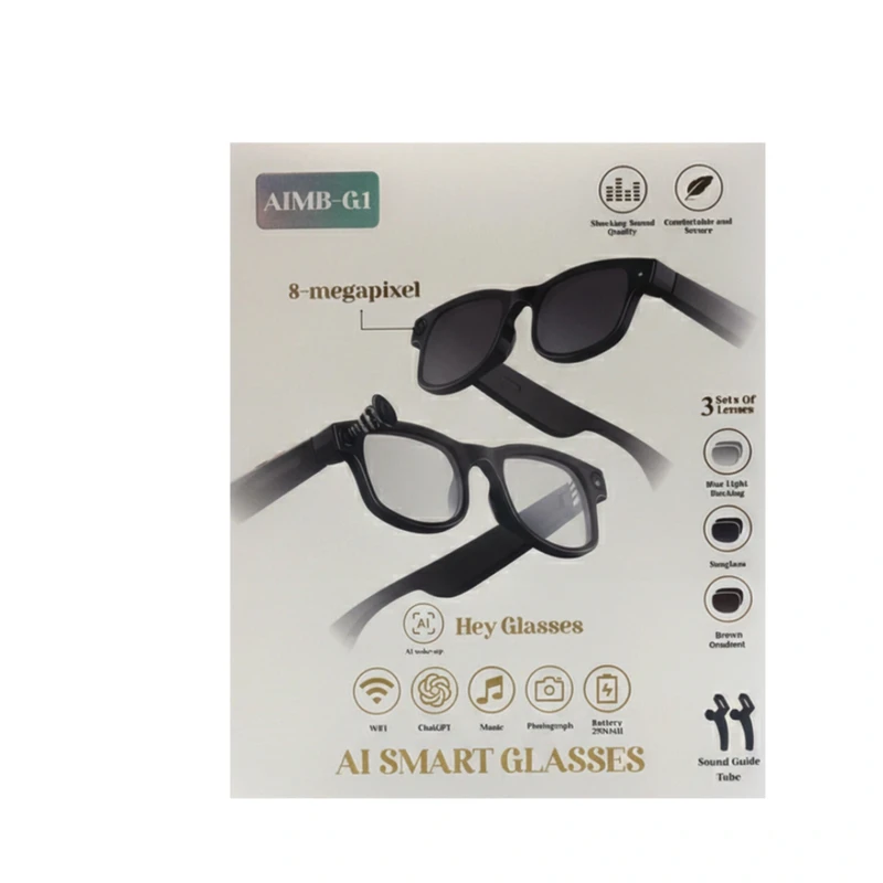 عینک هوشمند دوربین دار مدل Smart Glass AI AIMB-G1