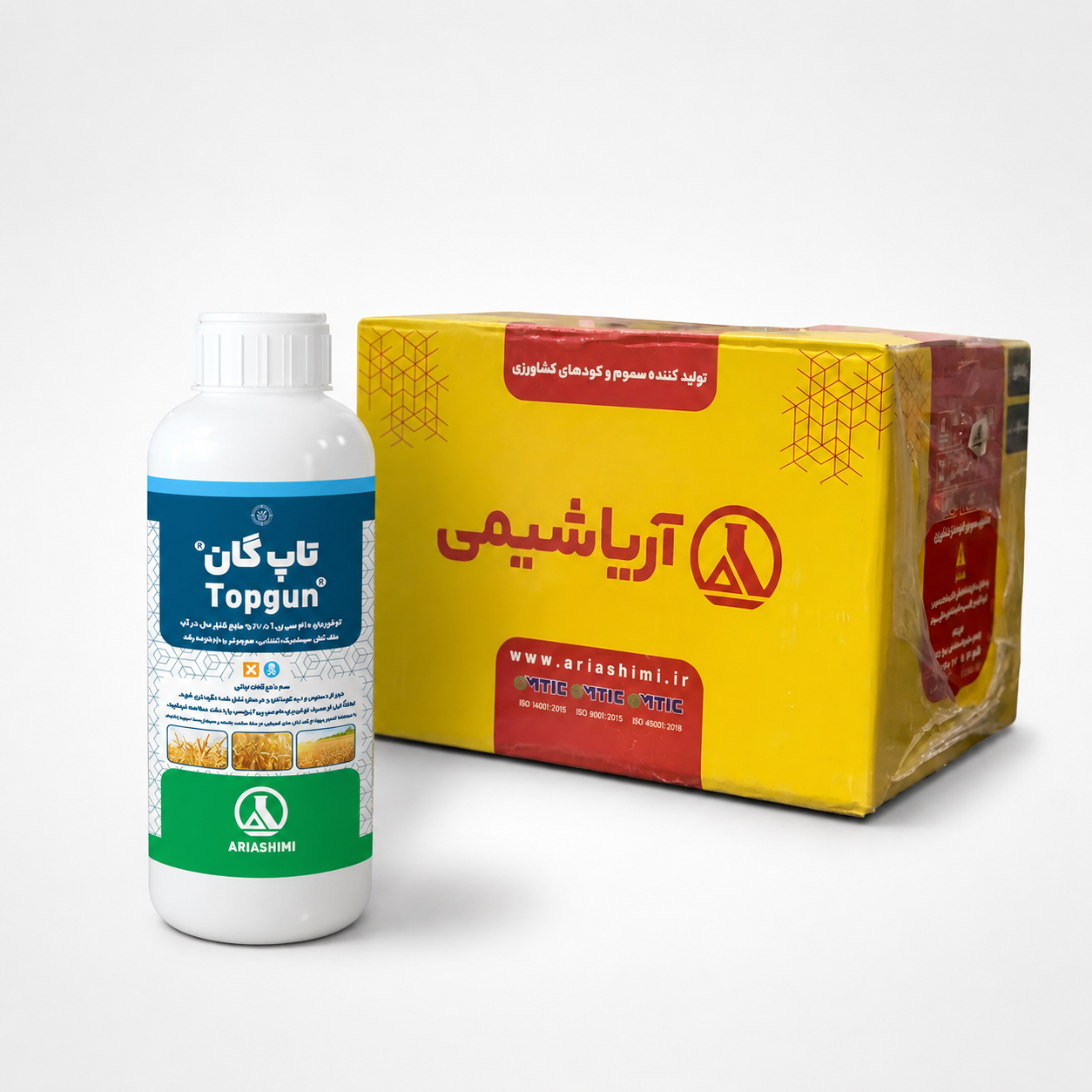 علف کش توفوردی + ام سی پی آ (تاپ گان) ۶۷.۵٪ SL آریاشیمی – بطری ۱ لیتری (فروش عمده – کارتن ۱۲ عددی)