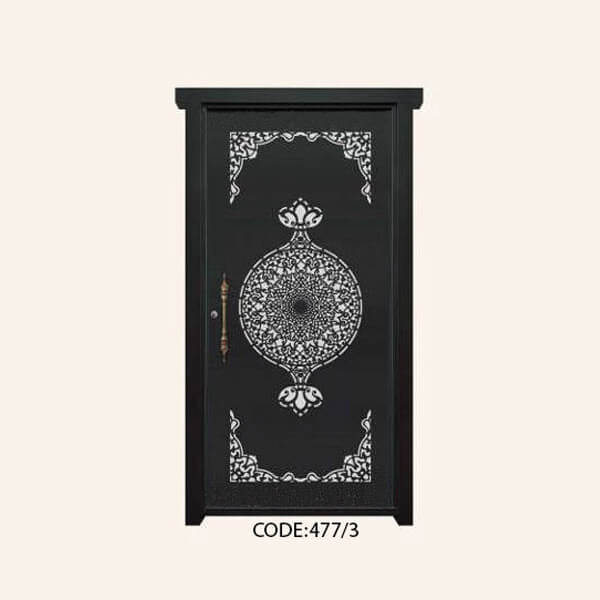 درب یک لنگه فلزی CNC طرح 477