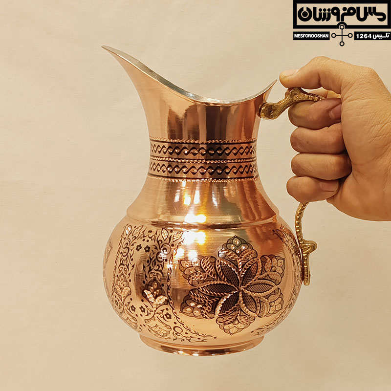 پارچ مسی الماس تراش مدل تانار