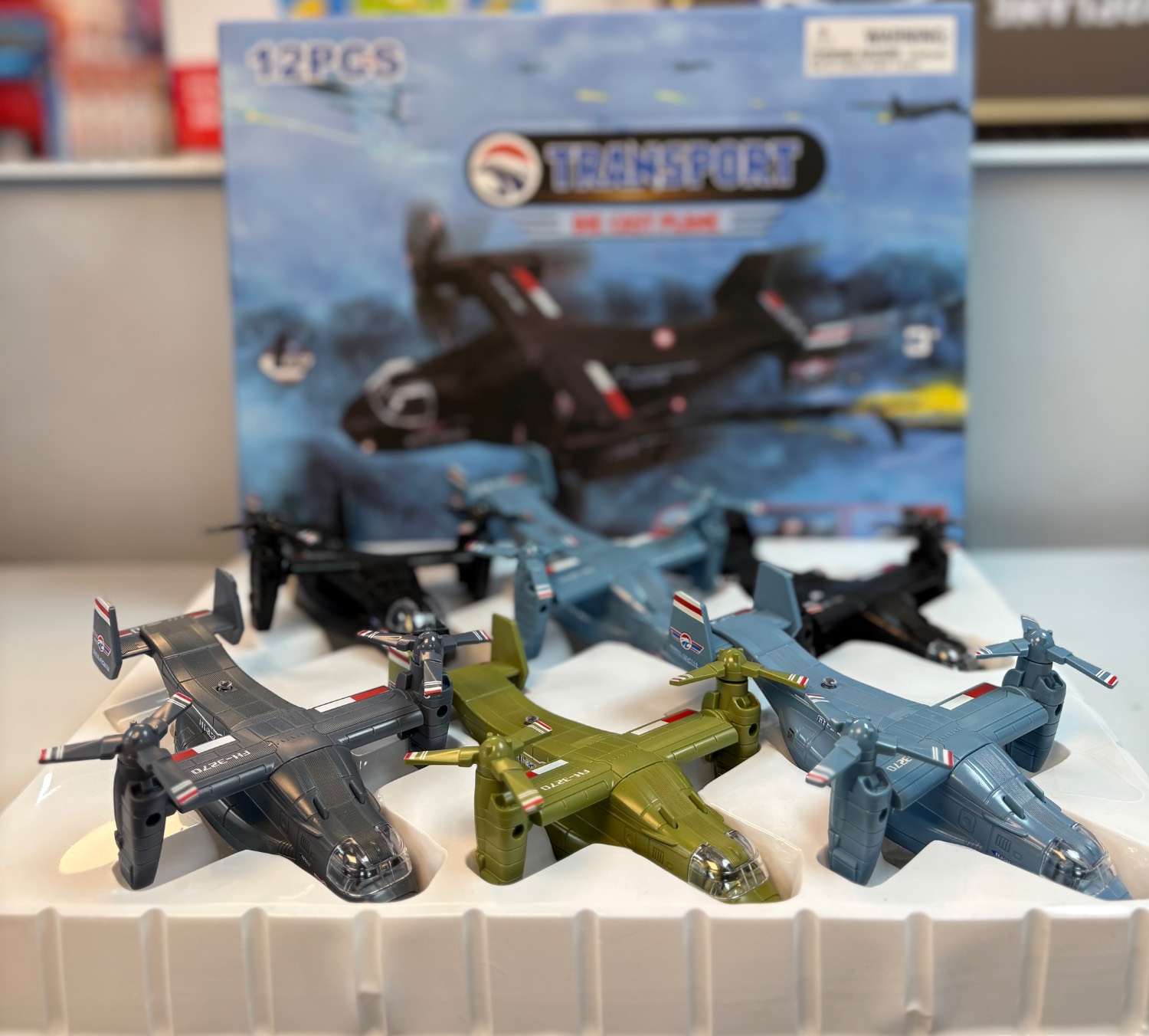 ماکت هواپیما فلزی عمود پرواز V-22 Osprey موزیکال،عقب کش