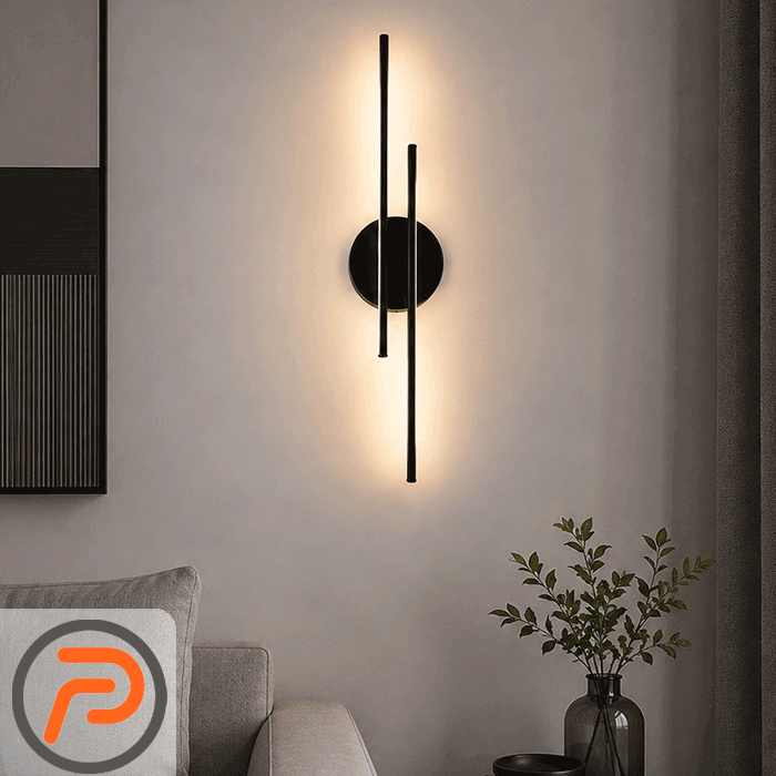 دیوارکوب شمشیری مدرن مشکی