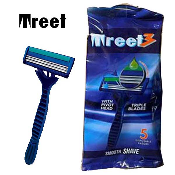 ژیلت 3 لبه 5 عددی صابوندار تریت TREET ( اورجینال )