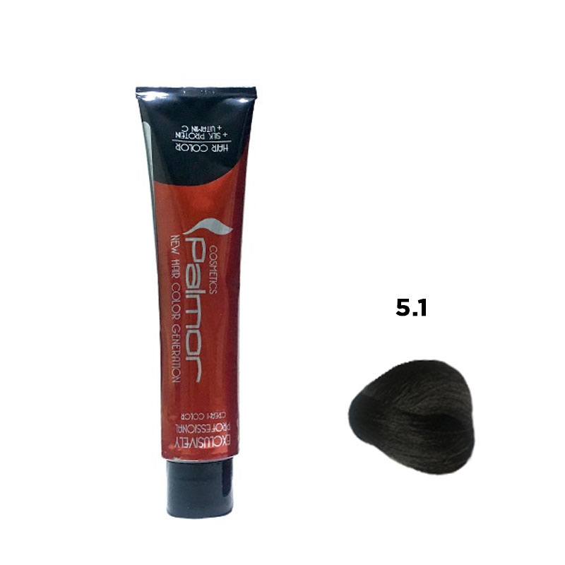 رنگ مو پالمور قهوه ای خاکستری روشن شماره ۵.۱