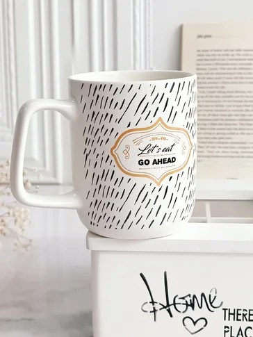 ماگ سرامیکی با متن go ahead - رو به جلو باش!