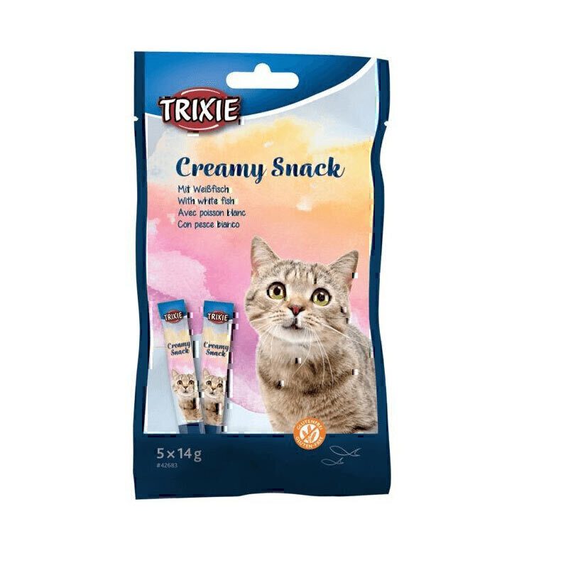 بستنی گربه تریکسی با طعم ماهی  Trixie Cat Creamy Snack With Fish  وزن 14 گرم
