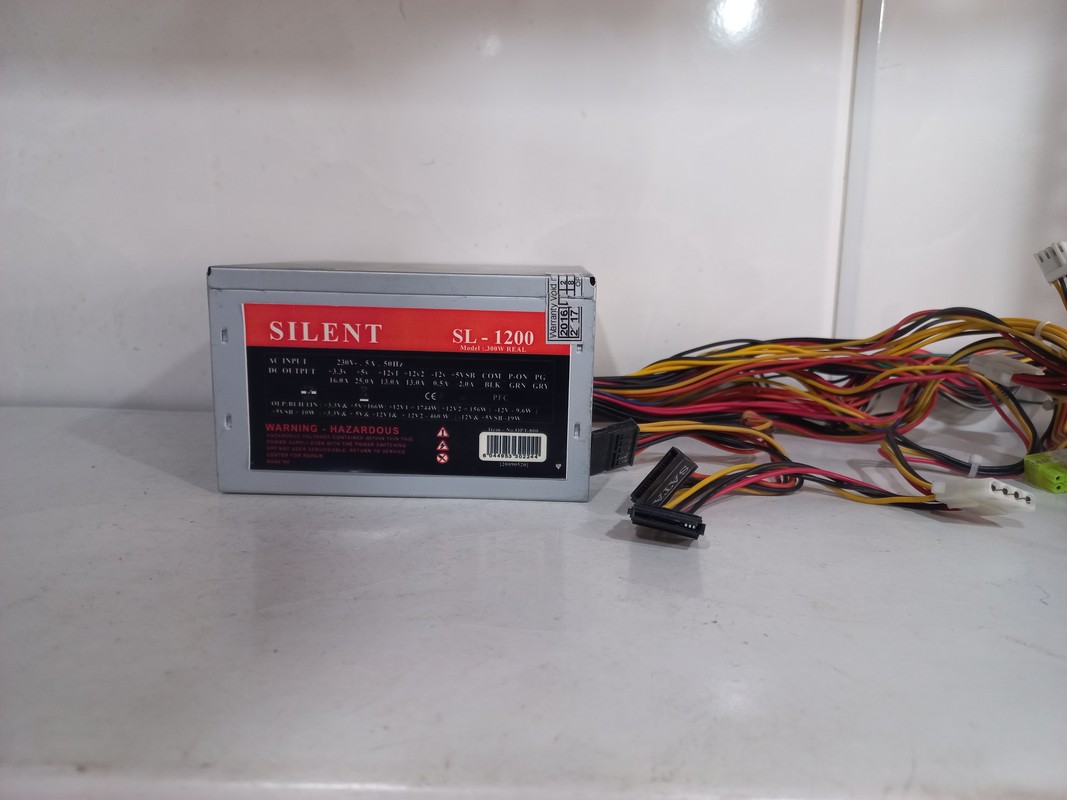 پاور 24 پین SILENT مدل SL-1200  -استوک(حداکثر توان 340 وات)