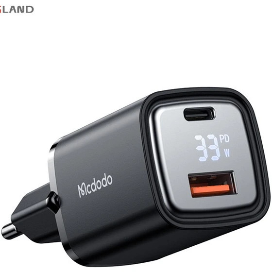 شارژر دیواری مک دودو مدل CH-1701 ظرفیت ۳۳ وات با ۲ پورت USB Type-C
