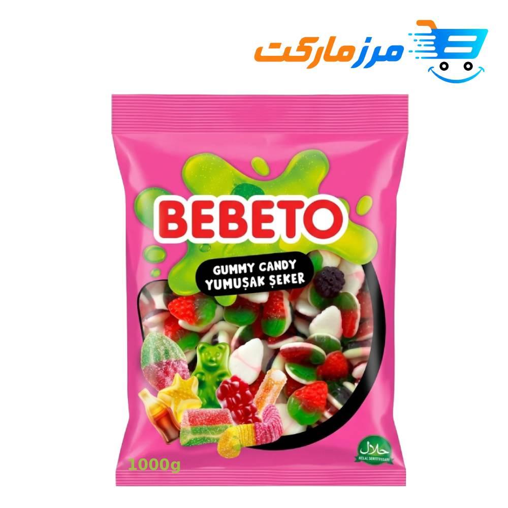 پاستیل ببتو BEBETO مدل توت فرنگی 1کیلوگرمی