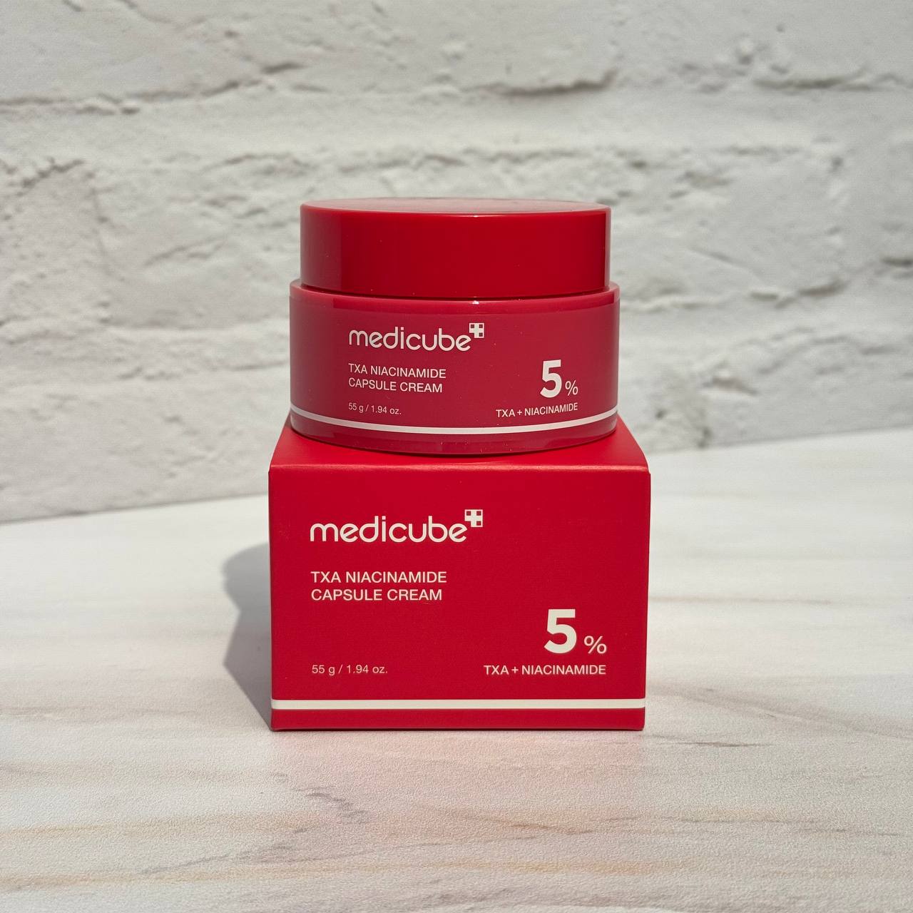 کرم ضد لک و روشن کننده ترانگزامیک اسید و نیاسینامید مدی کیوب 55 گرم Medicube TXA Niacinamide Capsule Cream