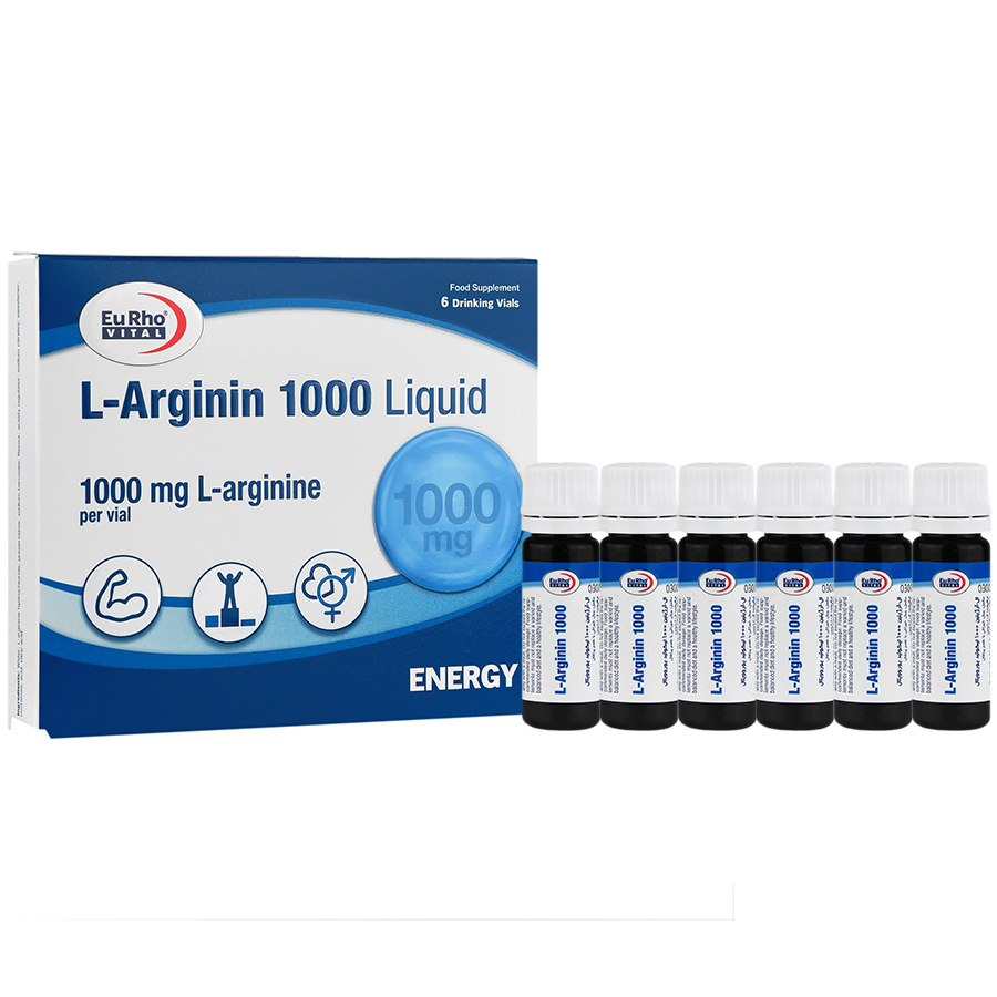 ویال خوراکی ال آرژنین 1000 یوروویتال ۶ عددی
