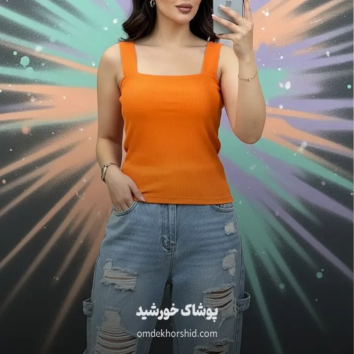 تاپ یقه قایقی۲بندی