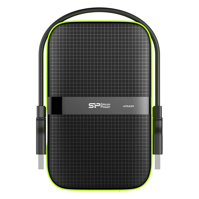 هارد اکسترنال سیلیکون پاور مدل Armor A60 ظرفیت یک ترابایت دارای رابط USB Type-A 3.2 - مشکی