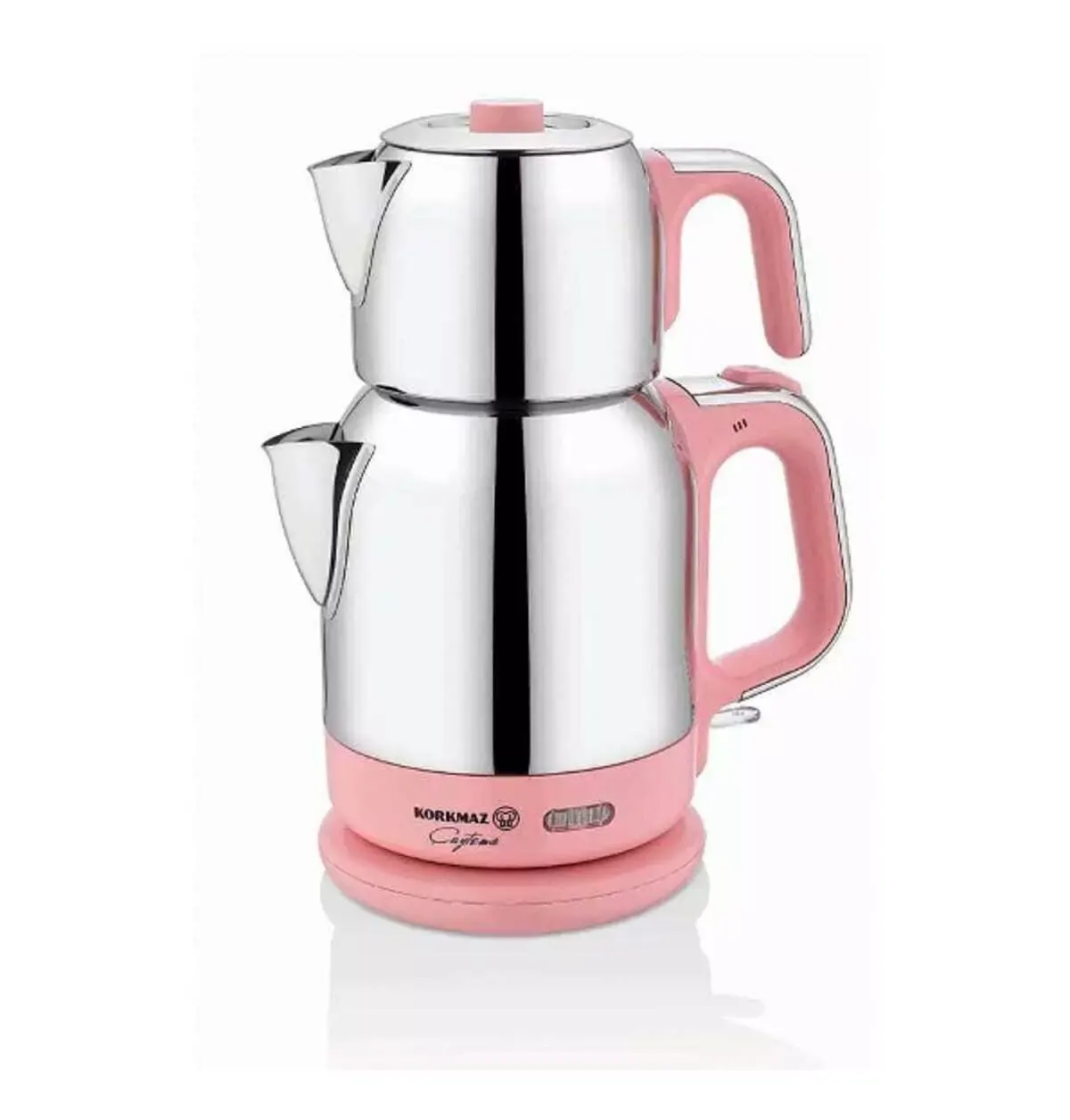 چای ساز برقی کرکماز A331-04 صورتی (اصلی) KORKMAZ Pink Chrome Çaytema