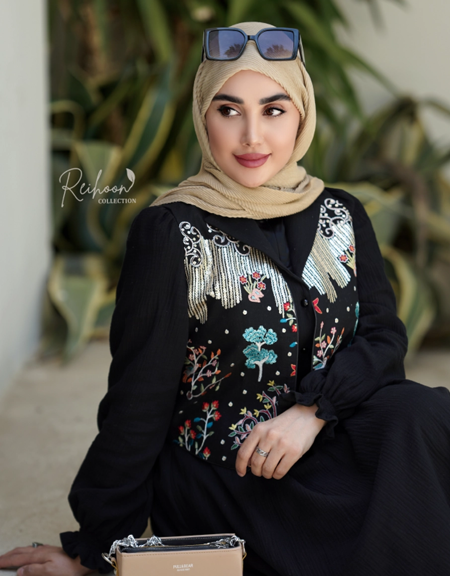 ست پیراهن و جلیقه غزال