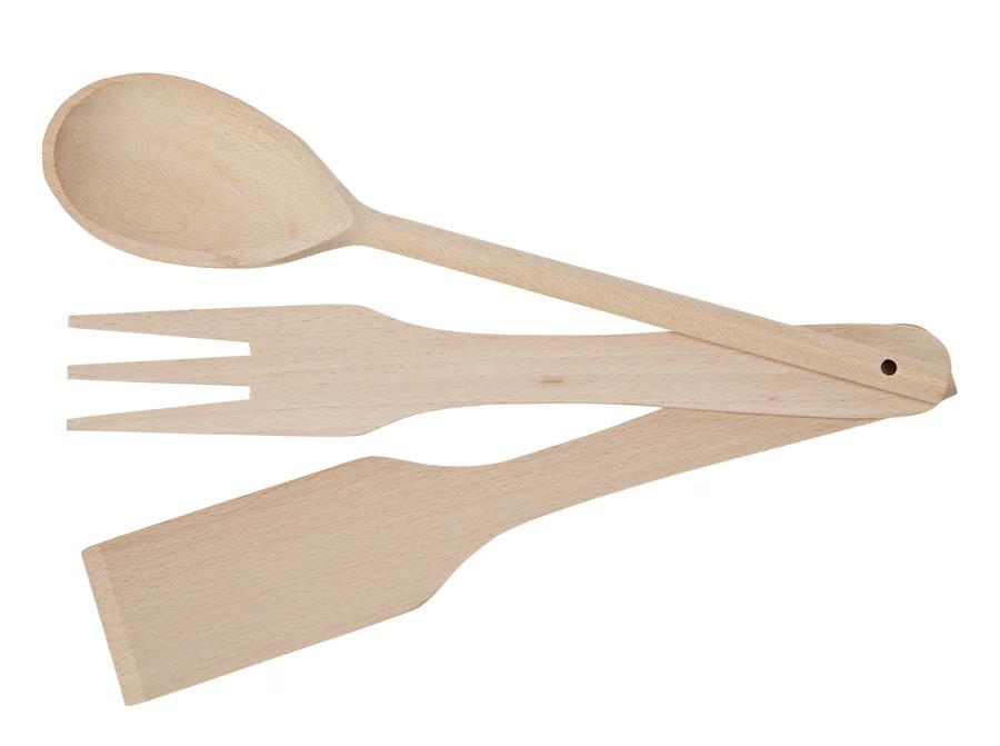 ست ۳ سه عددی کفگیر و ملاقه چوبی ایکیا FILBUNKE