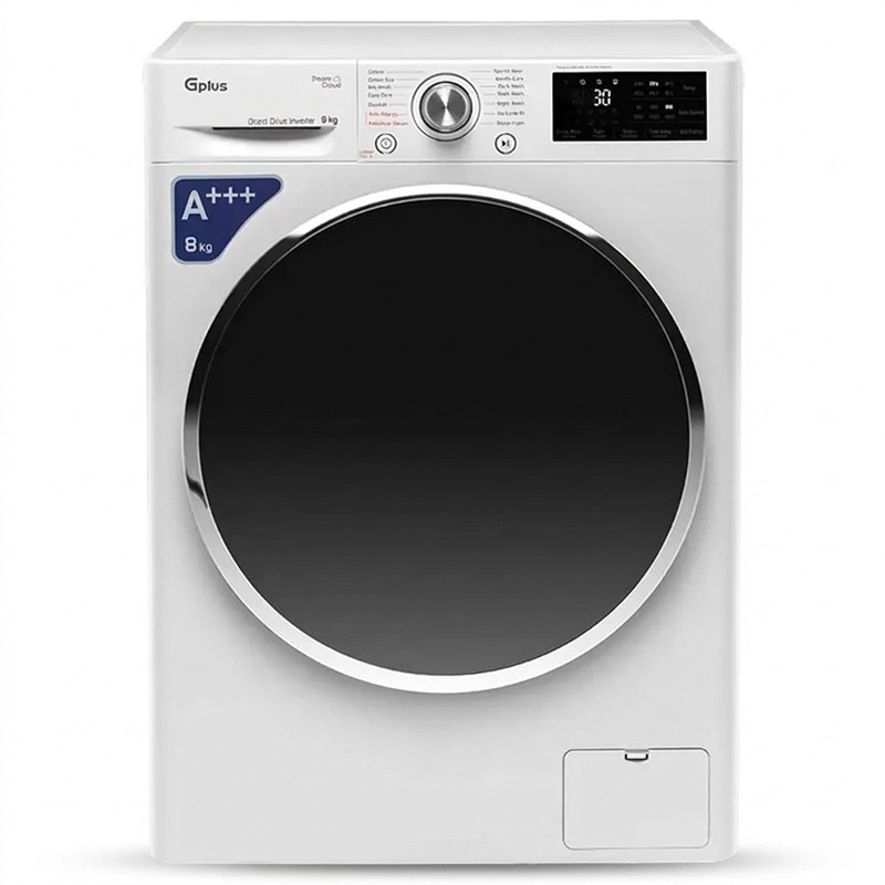 ماشین لباسشویی 8 کیلوگرم اتوماتیک جی پلاس مدل GWM-R88W.KTL - نقره ای