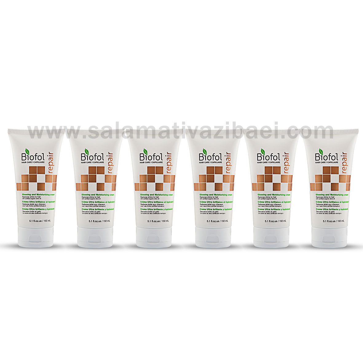 پکیج 6 عددی ماسک کراتینه و درمان خشکی و موخوره مو بایوفول کانادا مدل اولتراشاین- BIOFOL