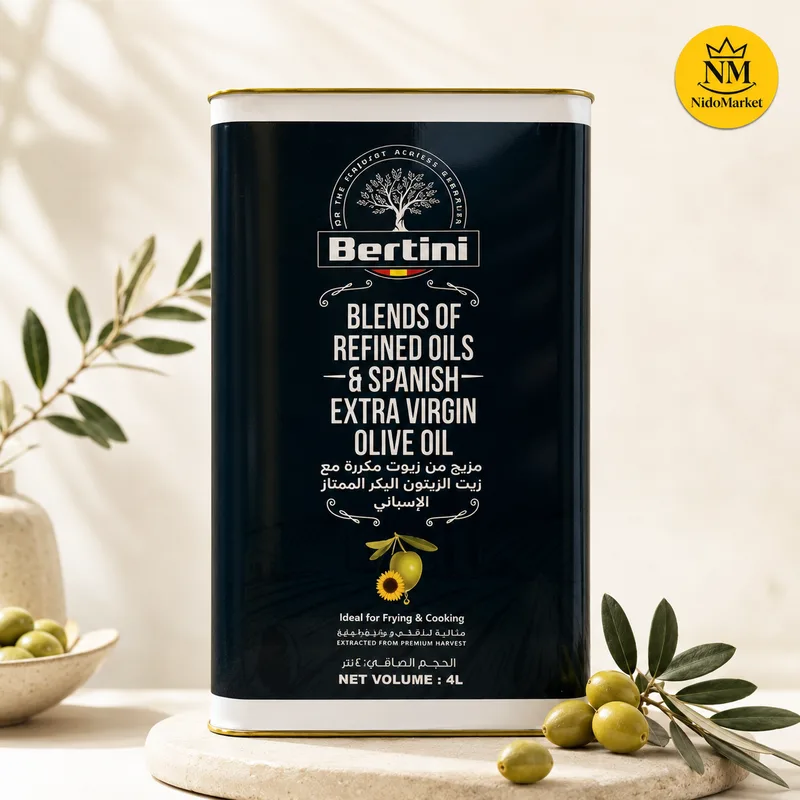 روغن ترکیبی برتینی با روغن زیتون فرابکر اسپانیایی - 4 لیتر