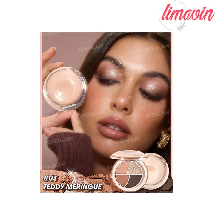 پالت سایه چشم 4 رنگ شیگلم مدل daydreamer mini palette - teddy meringue